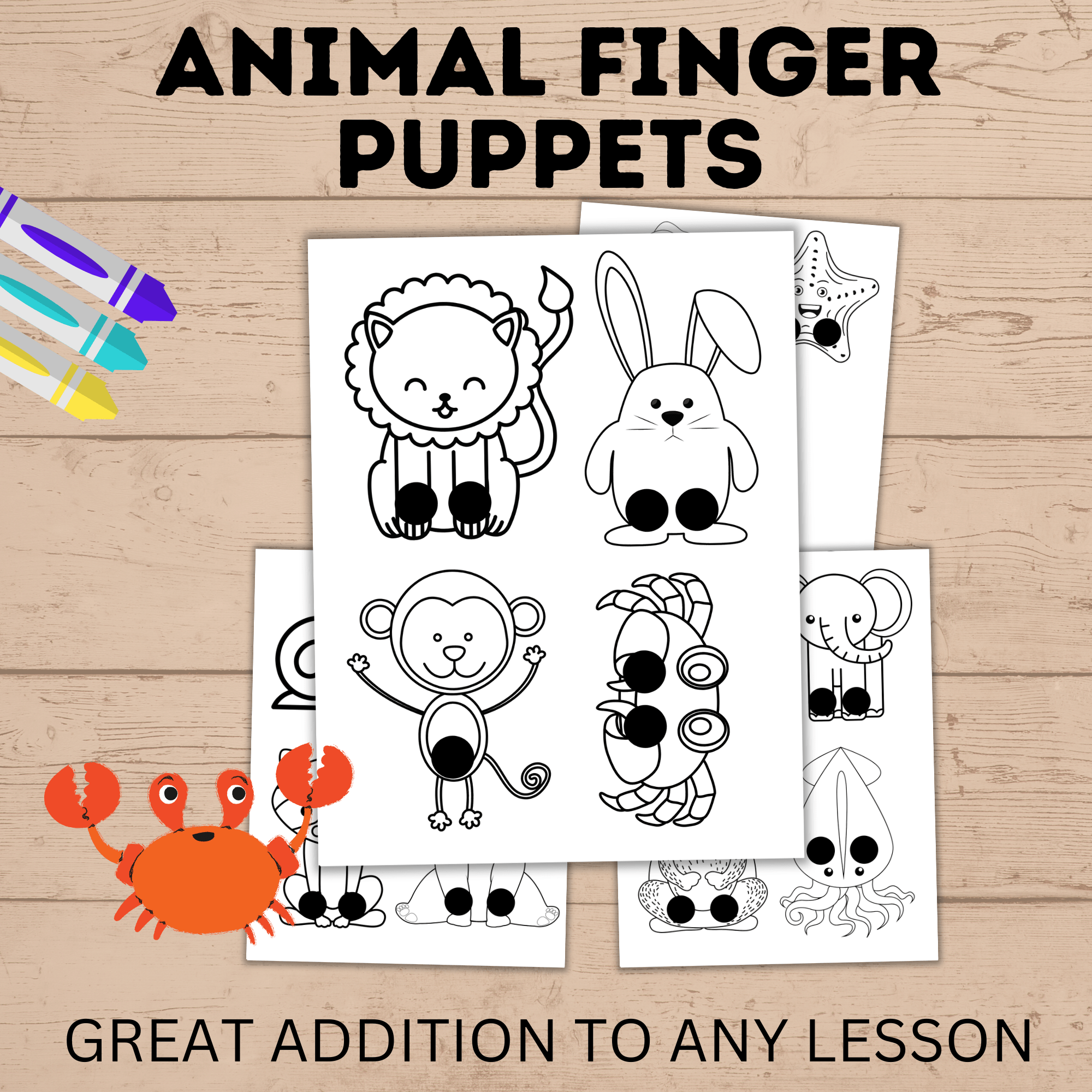 Animal Finger Puppets for Kids
