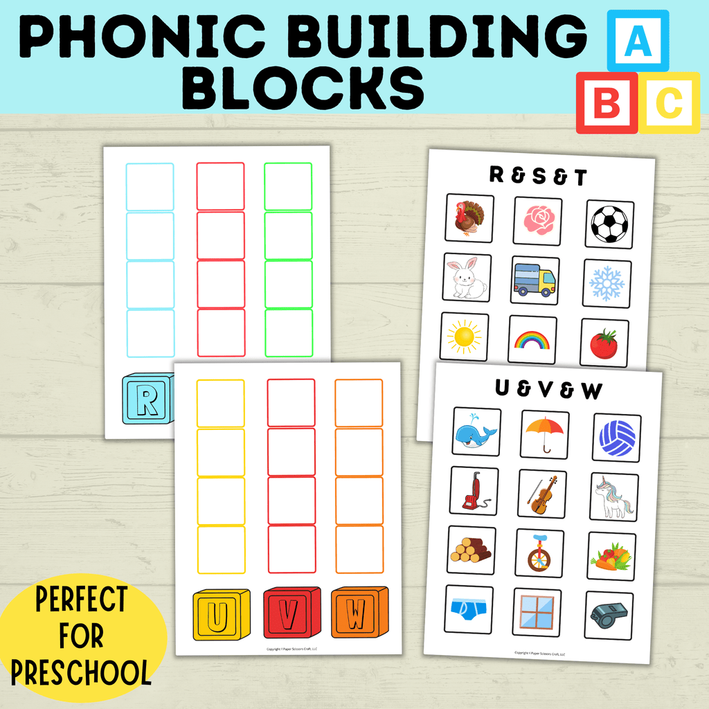 Phonic Letter Building Blocks | Phonics Activities | Alphabet Matching | Letter Sound Games | Phonic Puzzles | Preschool Crafts | Toddler