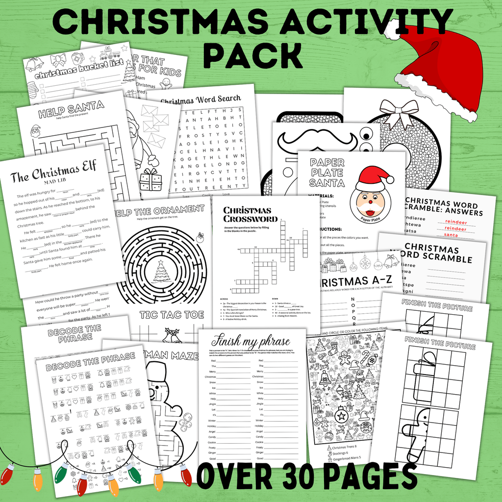 Christmas Function Activity Christmas Activity Pack for Kids | Kids Christmas Activities | Christm ...