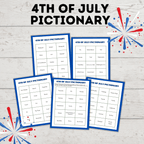4th of July Pictionary and Charades for Kids