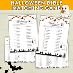 Halloween Bible Matching Game for Kids and Teens | PDF digital download printable | Halloween Games for Kids | Halloween Printables