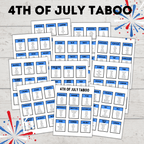 4th of July Taboo Game for Kids and Adults | Games for Kids