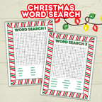 Christmas Word Search Puzzles for Kids, Fun Printable Game, Holiday Activity