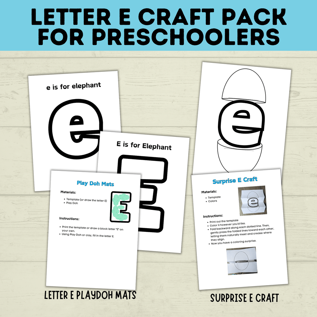 Letter E Crafts for Kids | Preschool Crafts | Alphabet Crafts | Toddler Crafts | Letter Crafts | Kids Crafts | Letter E Printables