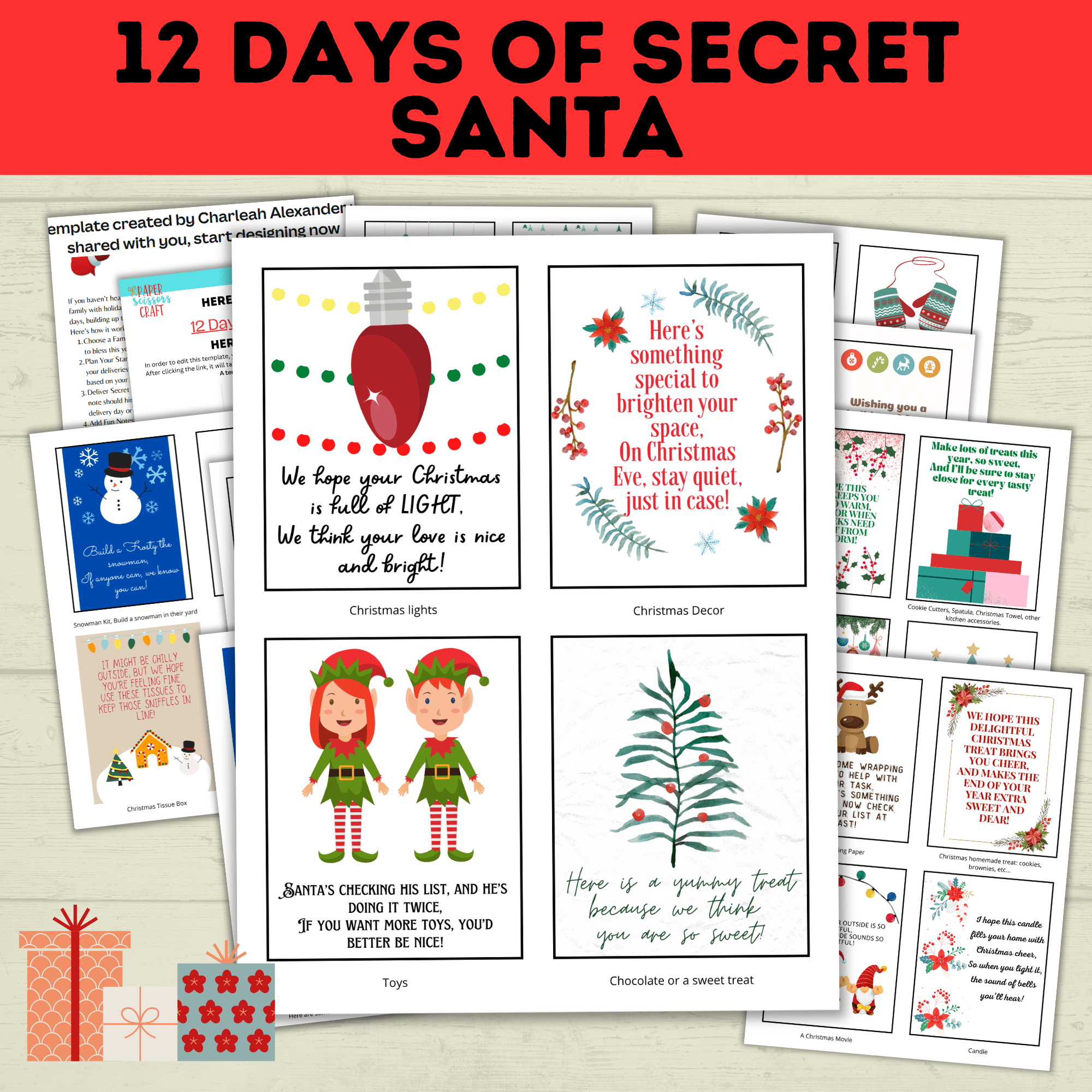 Christmas Gifts | 12 Days of Secret Santa for Kids | Christmas Games | Christmas Activities for Kids | Secret Santa | Christmas Cards |