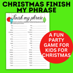 Christmas Classroom Party Printable Word Games for Kids, Group Activities, Family Reunion Holiday Game