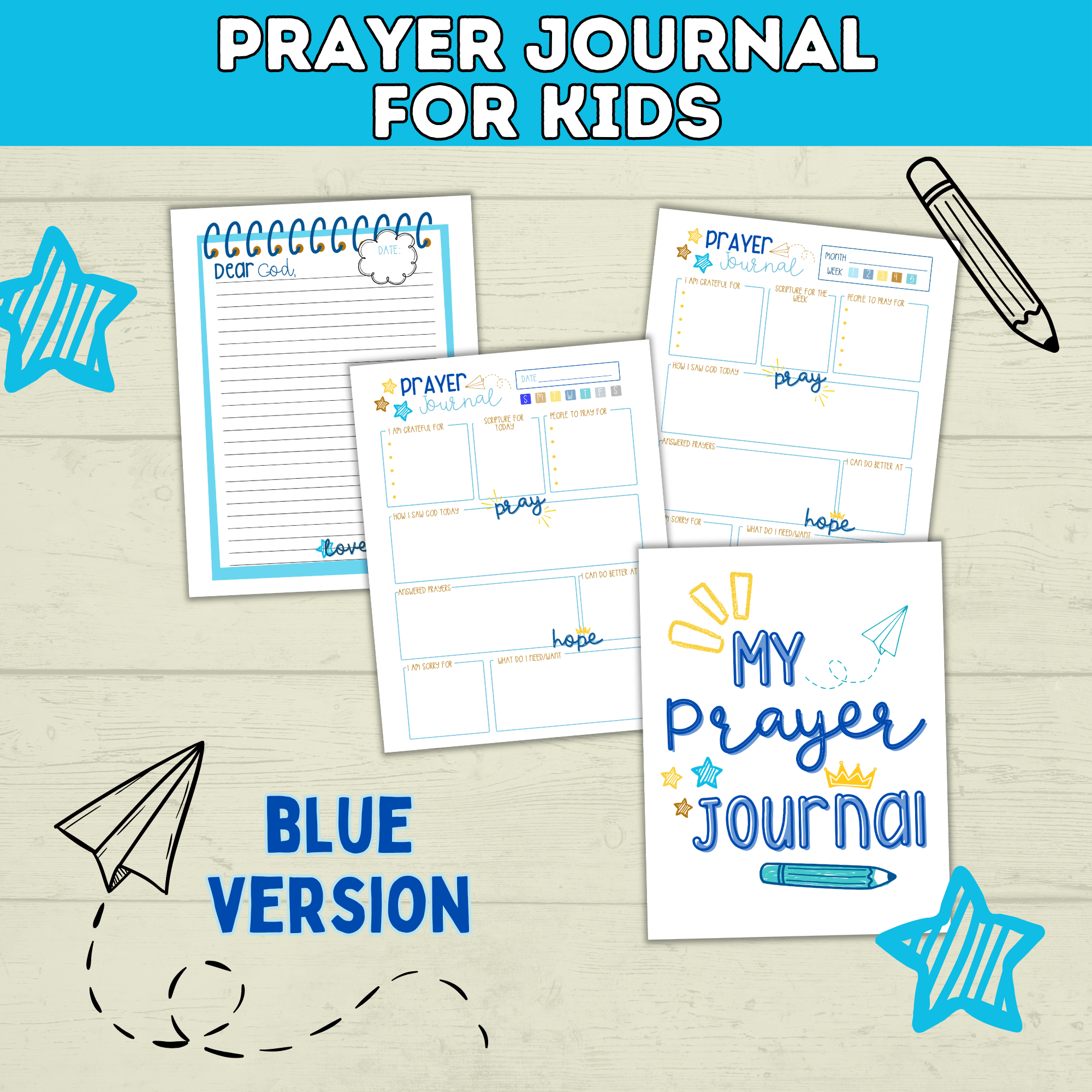 Prayer Journal for Kids | Kids Prayer Printables | Kids Prayer Activities | Letter to God | Kid's Journal | Teach Kids to Pray | Sunday