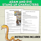 Adam and Eve Sin Puppet Craft, Forbidden Fruit, Tree of Knowledge, Genesis Activity for Kids