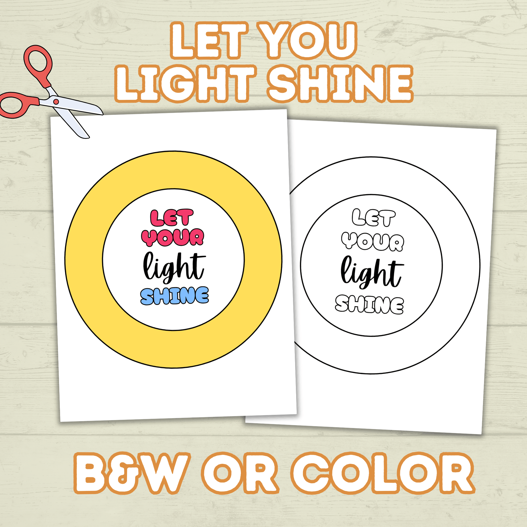 Let your Light Shine Craft, Bible Lesson, Sunday School Craft, Primary Craft, Christian Summer craft, Let your Faith Shine, Faith Craft