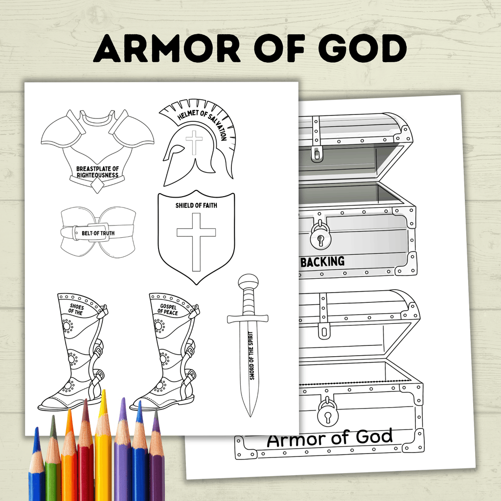 Armor of God Bible Lesson Craft, Sunday School Craft, VBS, Christian Activity, Shield of Faith, Ephesians Lesson
