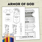 Armor of God Bible Lesson Craft, Sunday School Craft, VBS, Christian Activity, Shield of Faith, Ephesians Lesson
