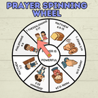 Prayer Spinner Craft, Prayer Craft for kids, Sunday School Craft, Bible Craft