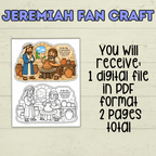 Jeremiah Craft, Sunday School Craft, Kids Craft, Bible Lesson, Old Testament, Homeschool, Fan Craft