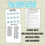 Old Testament Memory Match Game, Bible Game, Seminary Game, Bible Activity, Bible Match, Scripture Match