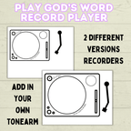 Sunday School Craft, Record Player Craft, God's Word Craft, Bible Craft, Scripture Craft, Bible Lesson, Christian Activity, Cut and Paste