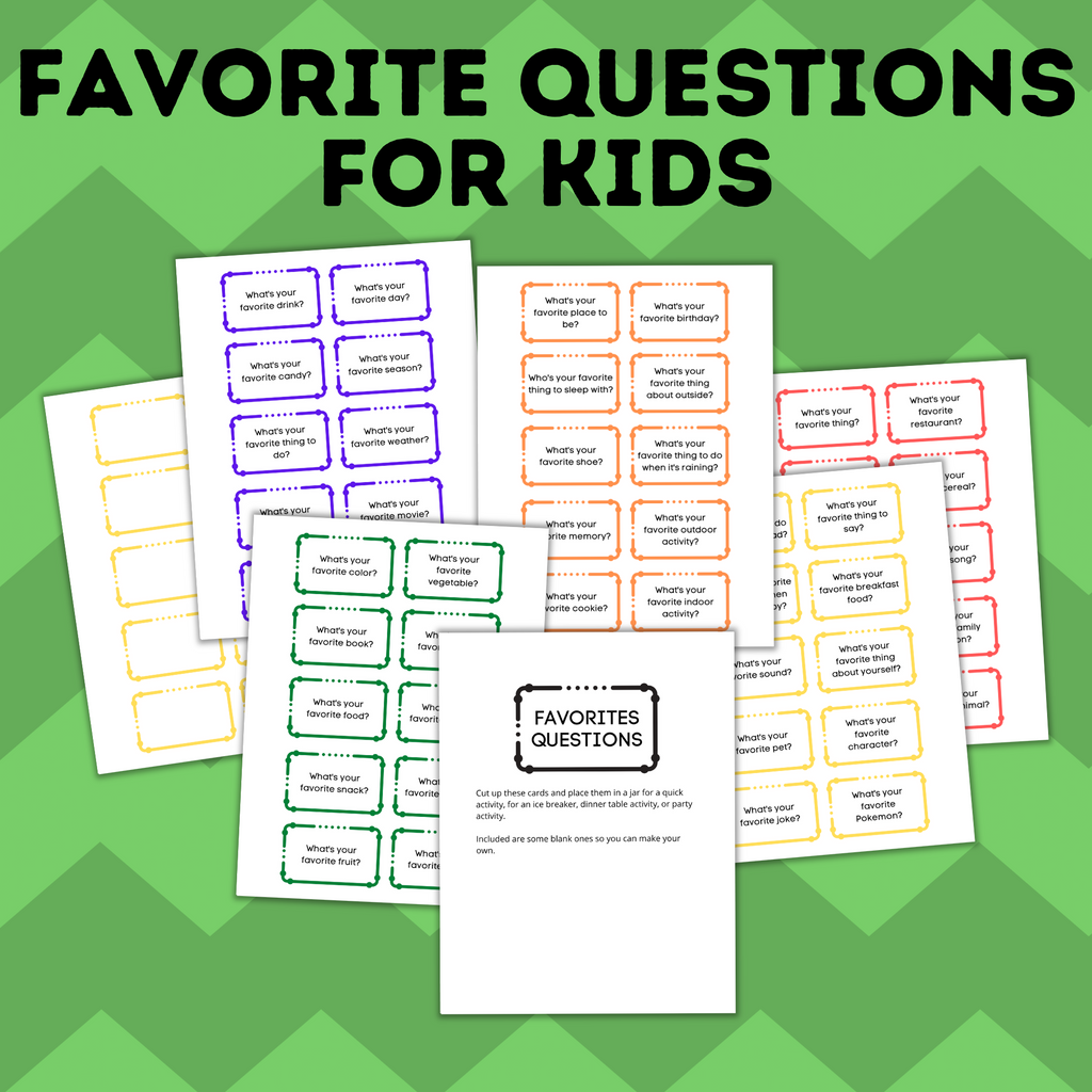 Fun Kid's Activity Cards Bundle