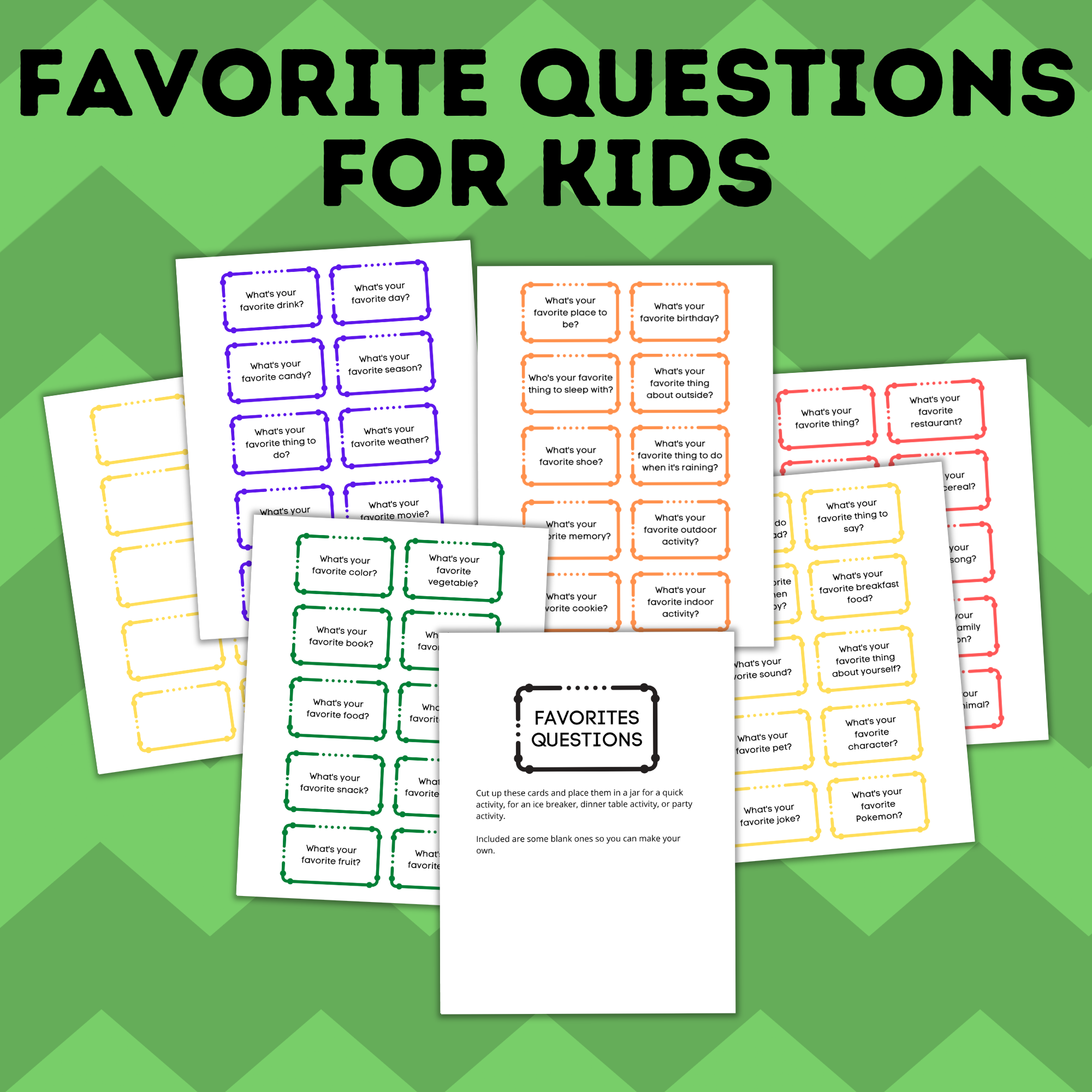 Fun Kid's Activity Cards Bundle