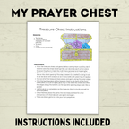 Treasure Chest Craft, Prayer Craft for Kids, Sunday School Craft, Bible Activity, Homeschool, Prayer Chest, Prayer Prompts, Prayers for kids