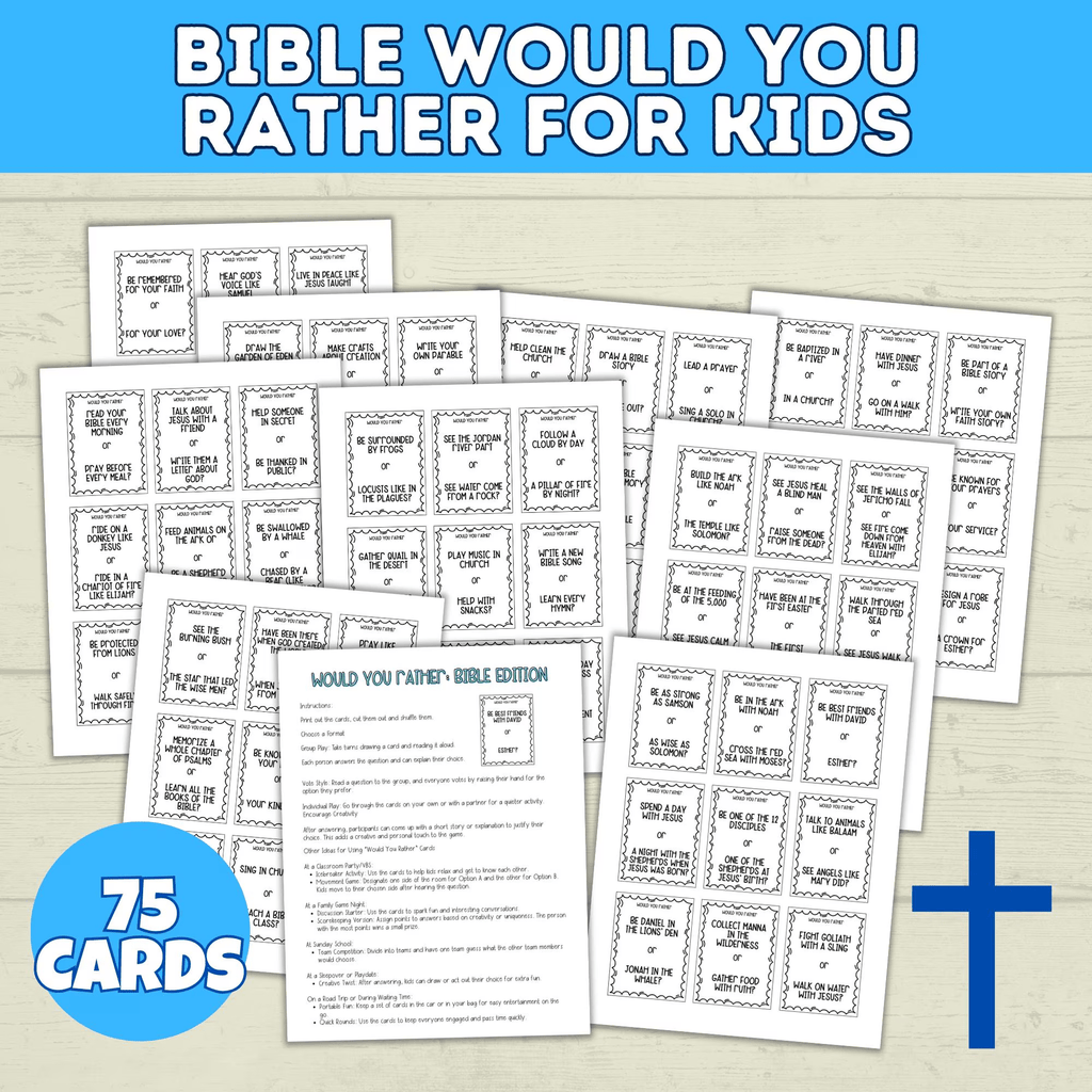 Kids Bible Games, Christian Printables, PDF, Sunday School Digital Download, Children's Ministry, Church New Testament