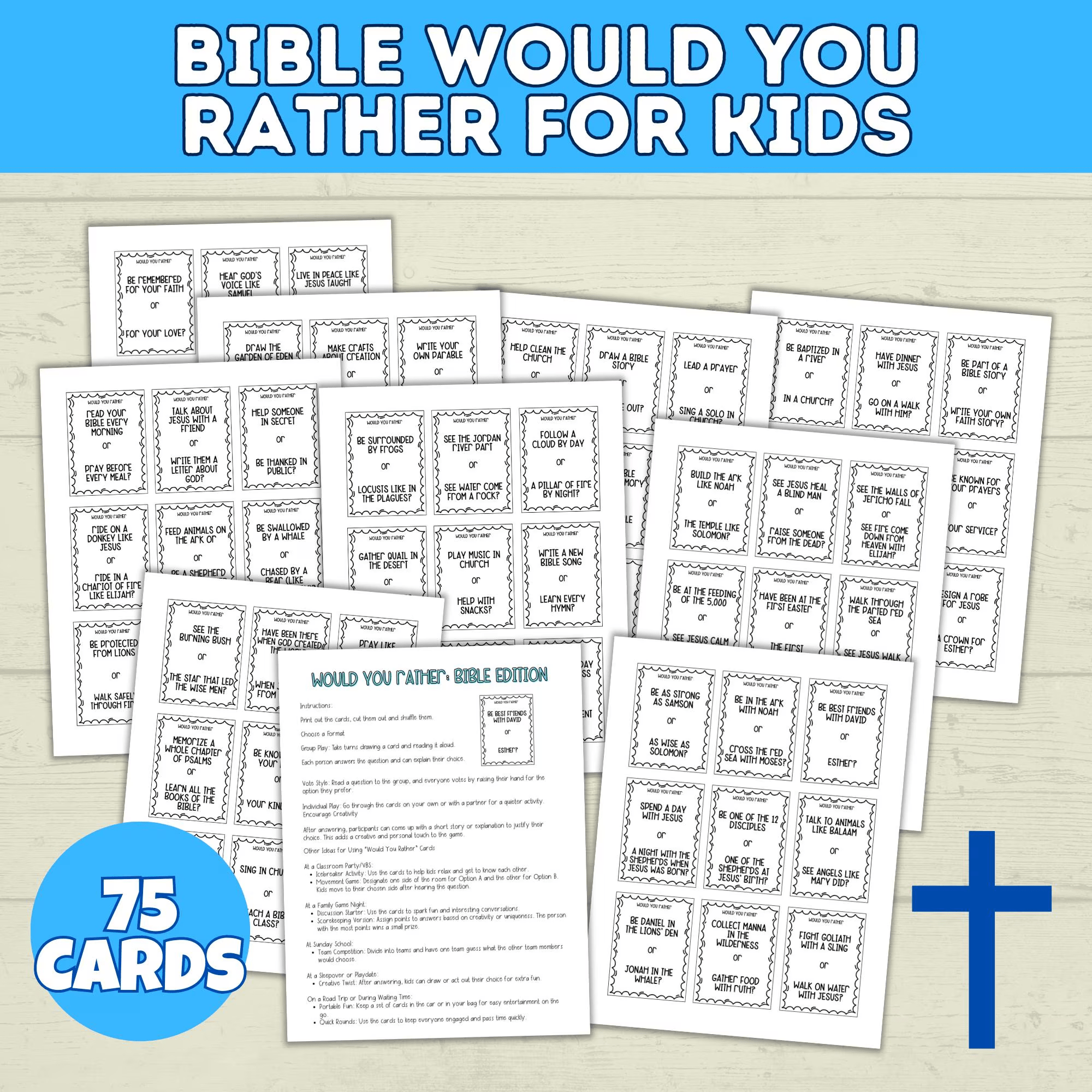 Kids Bible Games, Christian Printables, PDF, Sunday School Digital Download, Children's Ministry, Church New Testament