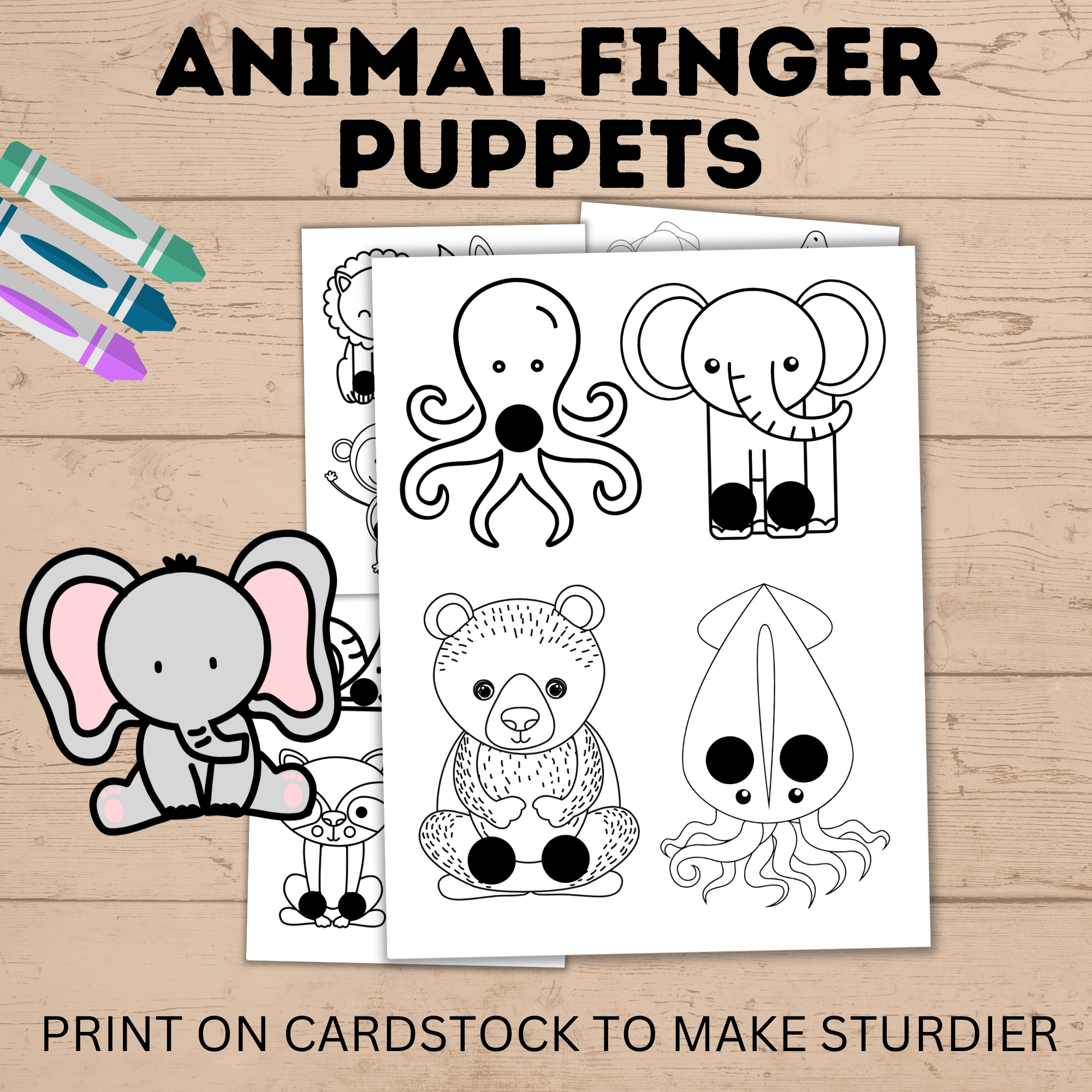 Animal Finger Puppets for Kids