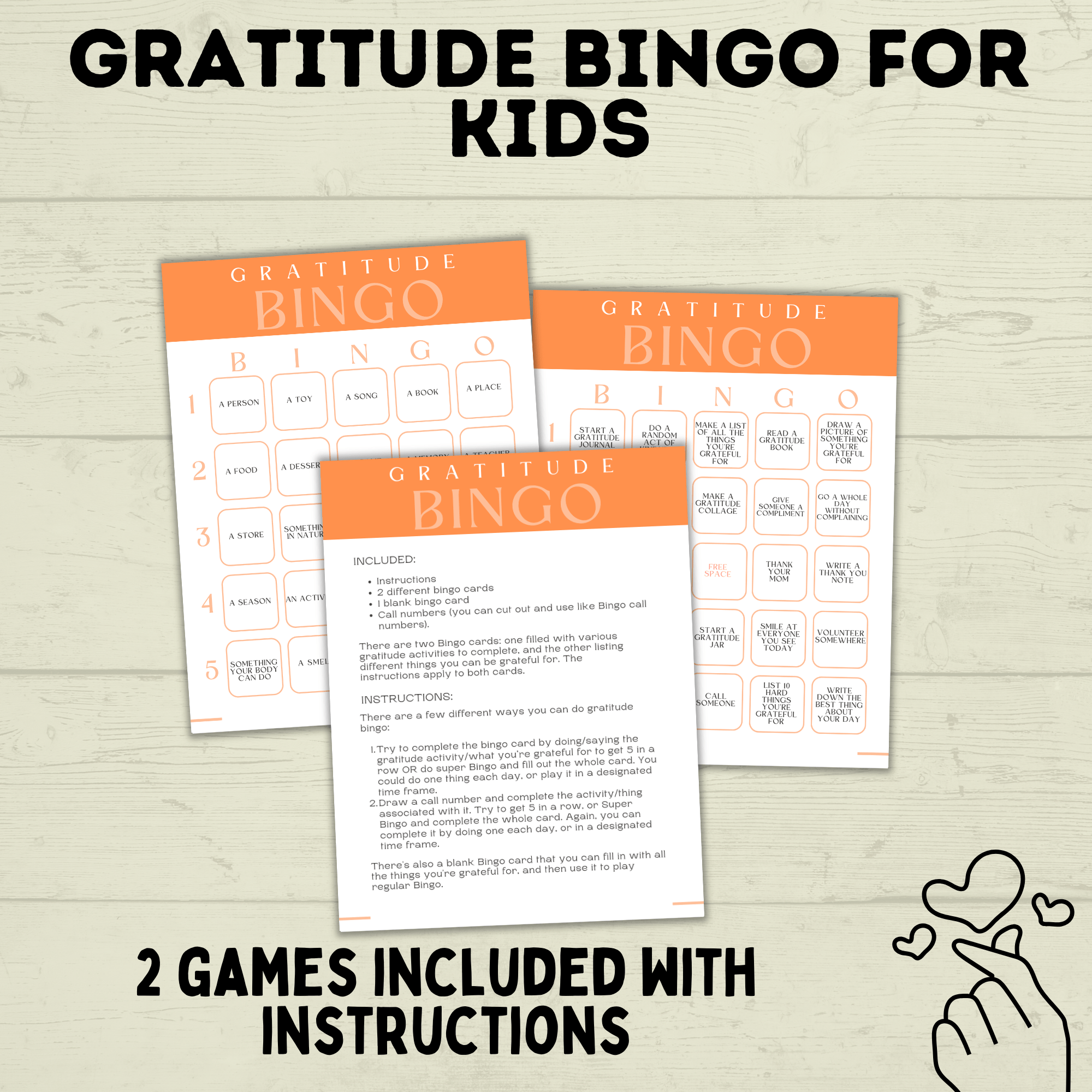 Gratitude Bingo for Kids | Bingo for Kids | Gratitude Game | Thanksgiving Game | Grateful Game | Thankful Game| PDF digital download