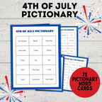 4th of July Pictionary and Charades for Kids