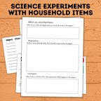 Kids Science Experiments | Kids STEM | Science Experiment Printables | Science Project for Kids | Science Experiment Sheet | Kids Science