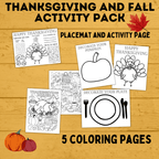 Thanksgiving and Fall Activity Pack for Kids | Fall Activity Pack | Thanksgiving Activity Pack | Thanksgiving Printables | Fall Printables