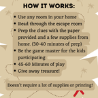 DIY Escape Room for Kids | Secret Treasure Escape Room | Home escape Room | Digital Escape Room | Kids Games | Party Games | Printable