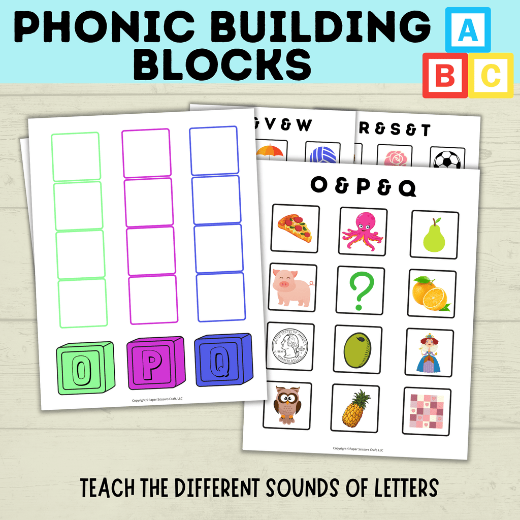 Phonic Letter Building Blocks | Phonics Activities | Alphabet Matching | Letter Sound Games | Phonic Puzzles | Preschool Crafts | Toddler