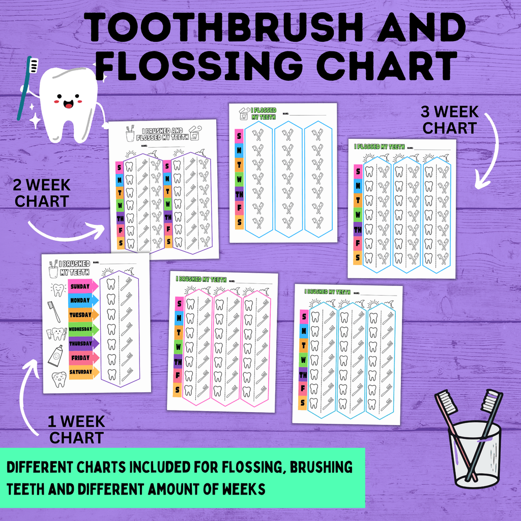 Toothbrush Chart | Teeth Brushing Chart | Reward Chart for Kids