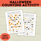 Halloween Counting Activity for Kids and Preschoolers | Counting for Preschoolers | Numbers | Math Worksheets | Math for Preschool