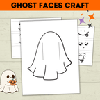 Ghost Craft | Ghost Faces Craft | Halloween Craft | Kids Craft | Craft Template | Ghost Activity | Halloween Printables for kids | Party