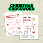 Christmas Classroom Party Printable Word Games for Kids, Group Activities, Family Reunion Holiday Game