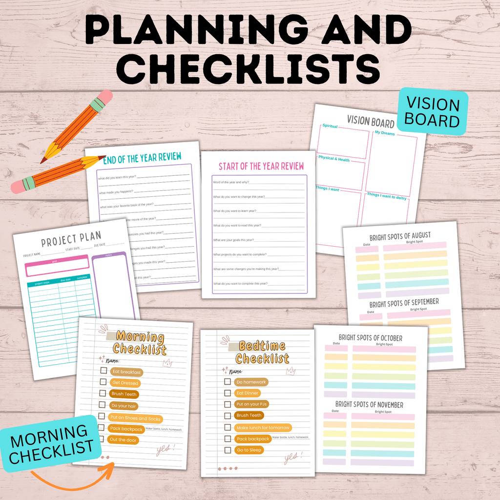 School Goal Planner for Kids | Kids Goals | Goals for Kids | Printables for Kids | Planner for Kids | School Planner | Digital Planner