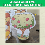 Adam and Eve Sin Puppet Craft, Forbidden Fruit, Tree of Knowledge, Genesis Activity for Kids
