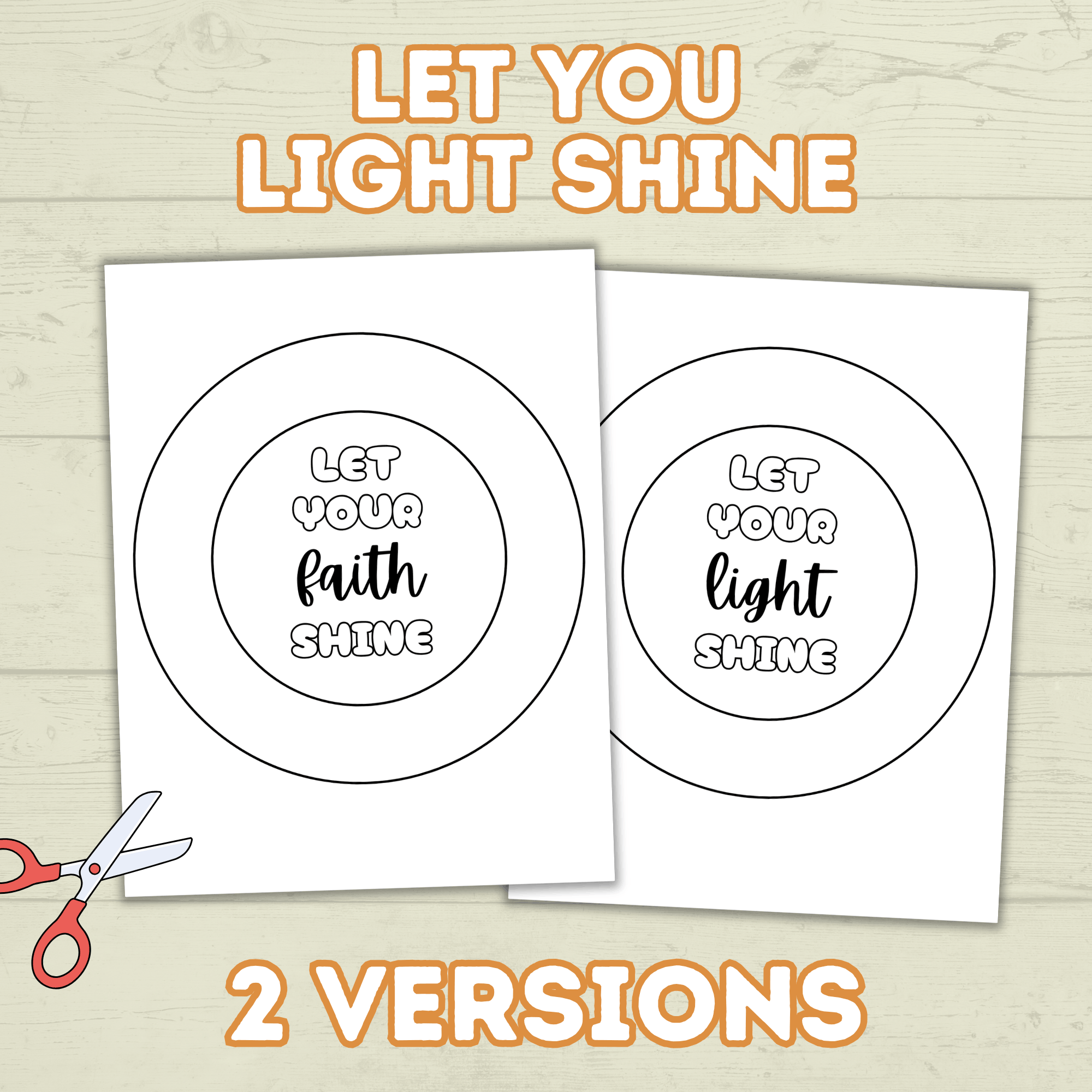 Let your Light Shine Craft, Bible Lesson, Sunday School Craft, Primary Craft, Christian Summer craft, Let your Faith Shine, Faith Craft