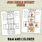 Job Bible Story Cube Craft, Sunday School Crafts, Cube Crafts, Bible Craft