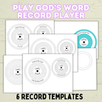 Sunday School Craft, Record Player Craft, God's Word Craft, Bible Craft, Scripture Craft, Bible Lesson, Christian Activity, Cut and Paste