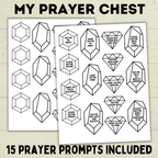 Treasure Chest Craft, Prayer Craft for Kids, Sunday School Craft, Bible Activity, Homeschool, Prayer Chest, Prayer Prompts, Prayers for kids