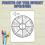 Fruits of the Spirit Craft, Spinner Craft, Sunday School Craft, Bible Craft, Bible Lesson, Christian Activity, Homeschool, Galations Lesson