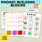 Phonic Letter Building Blocks | Phonics Activities | Alphabet Matching | Letter Sound Games | Phonic Puzzles | Preschool Crafts | Toddler