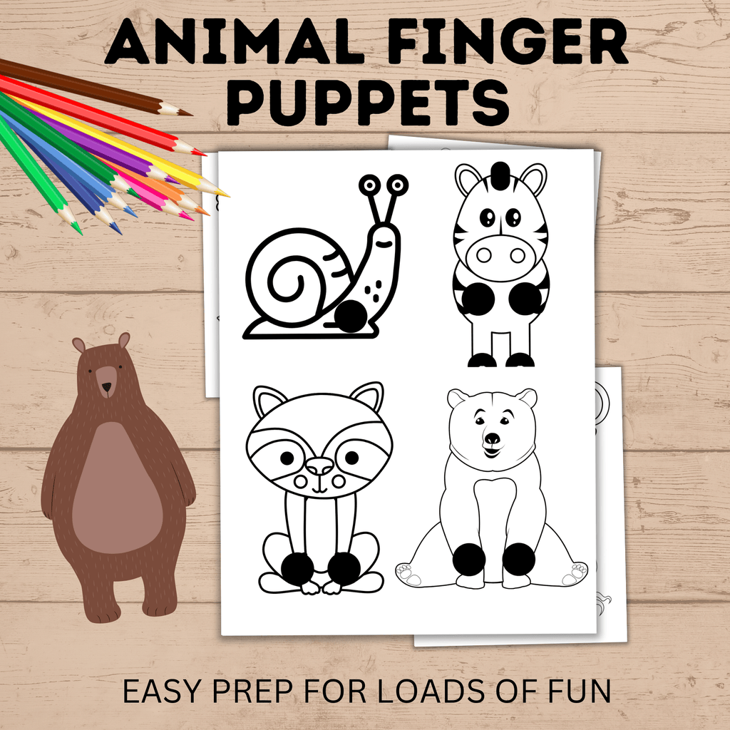 Animal Finger Puppets for Kids