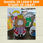 Bible Characters Daniel in the Lion's Den Craft for Kids, Sunday School Crafts, Bible Coloring Pages Lesson, Digital Download, PDF