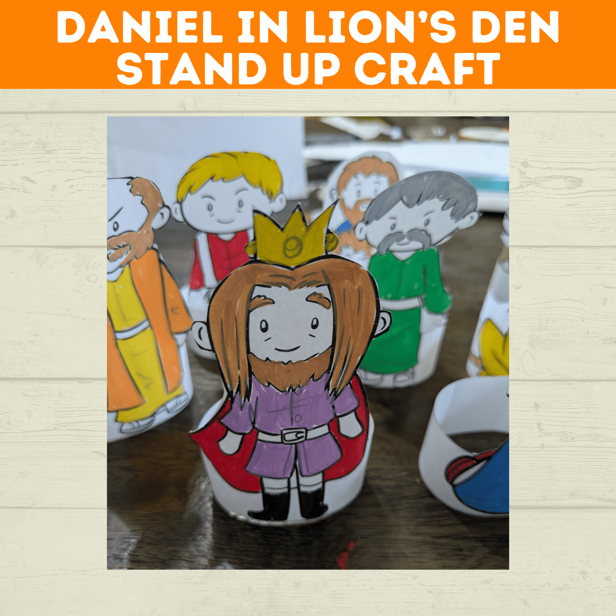 Bible Characters Daniel in the Lion's Den Craft for Kids, Sunday School Crafts, Bible Coloring Pages Lesson, Digital Download, PDF