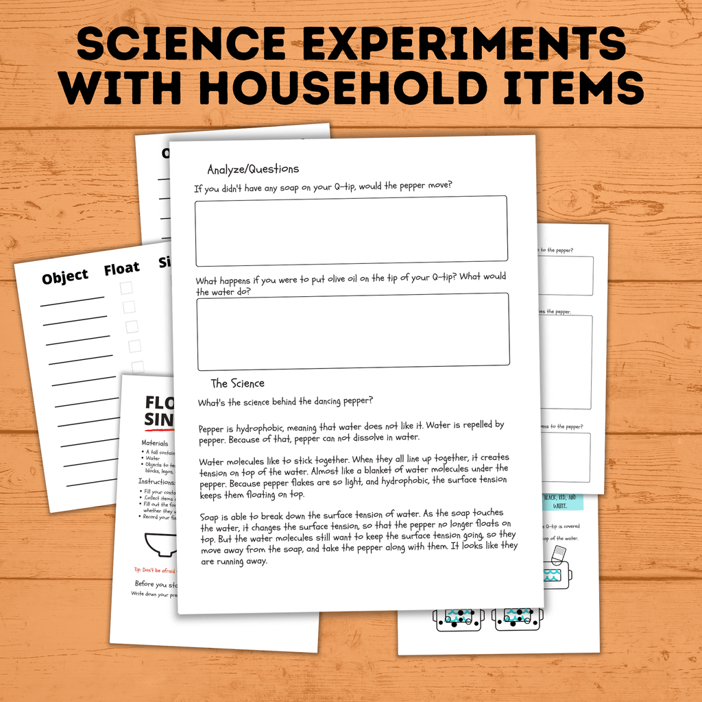 Kids Science Experiments | Kids STEM | Science Experiment Printables | Science Project for Kids | Science Experiment Sheet | Kids Science