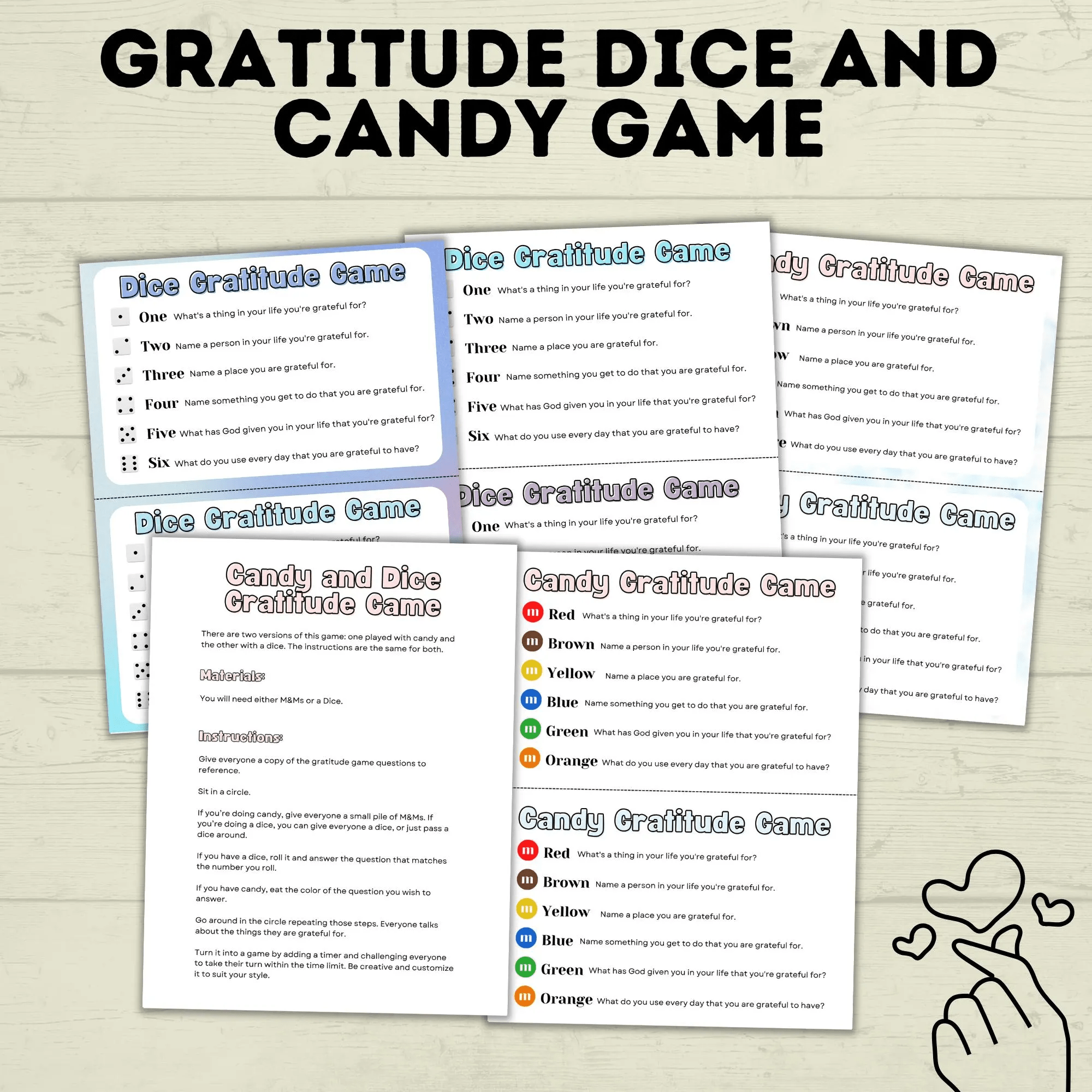 Thanksgiving Gratitude Bundle affirmations and journal printable for kids and families