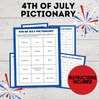 4th of July Pictionary and Charades for Kids