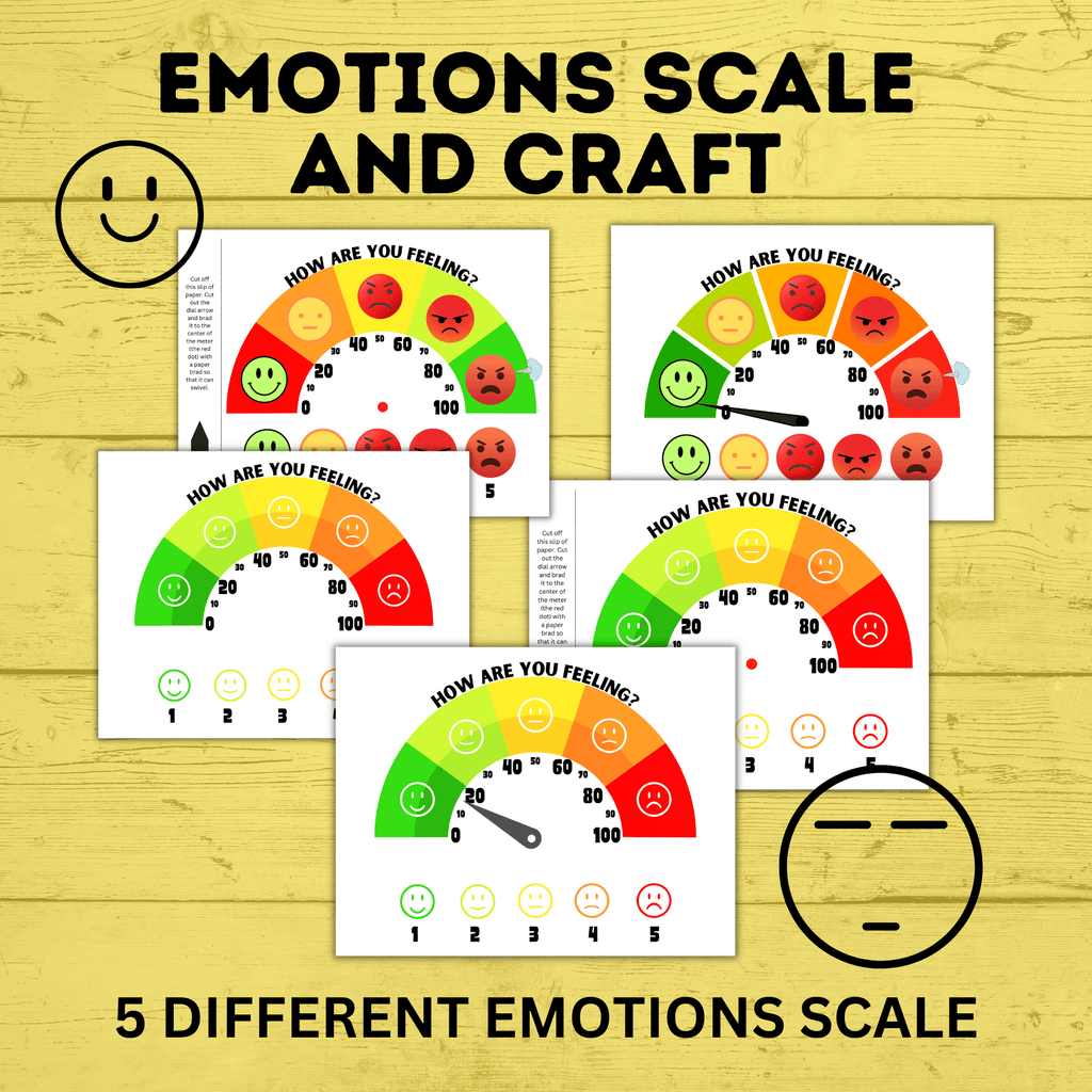 Simple Emotion Scale Emotions Chart | Emotions Scale | Kids Chart | Anger Chart | Feelings ...